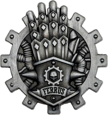 Starforged Warhammer 40K الفصل أيقونة رمادي فارس الموت ساعة الذئاب الفضائية شارة بدبوس اكسسوارات رجالية in Kuwait