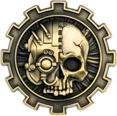 Starforged Warhammer 40K الفصل أيقونة رمادي فارس الموت ساعة الذئاب الفضائية شارة بدبوس اكسسوارات رجالية in Kuwait
