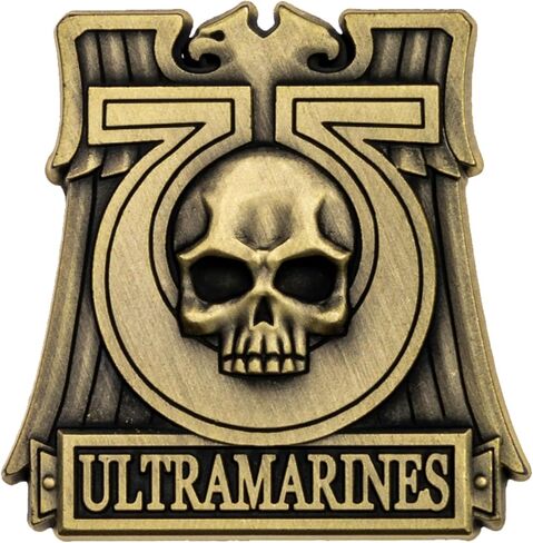 Starforged Warhammer 40K الفصل أيقونة رمادي فارس الموت ساعة الذئاب الفضائية شارة بدبوس اكسسوارات رجالية in Kuwait
