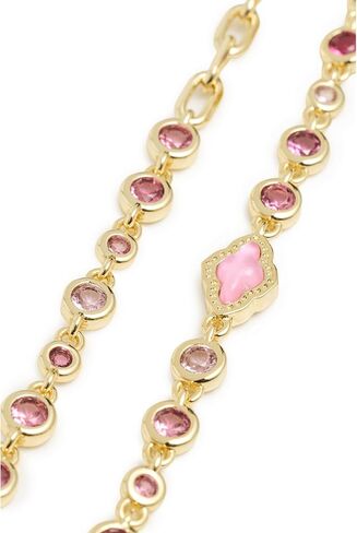قلادة Kendra Scott النسائية الصغيرة Elisa Abbie Strand من مزيج ذهبي وردي مقاس واحد مقاس واحد in Kuwait