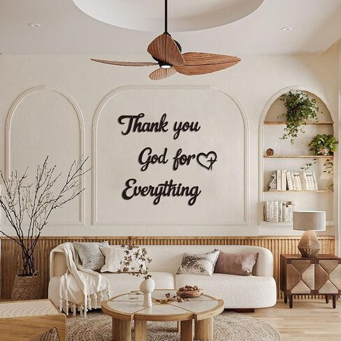 BRRSSIO Metal Wall Art Black Wall Decor Thank You God For Everything Decorative Sign for Kitchen Office Bedroom Living Room, Vintage Farmhouse Christian Wall Decorations in Saudi Arabia