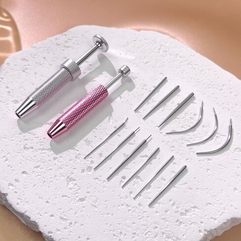 14G 16G 18G 20G Piercing Taper Ball Grabber Tool for Changing Jewelry - Stainless Steel Flat Back Earring Tool Threader Threadless Insertion Pin Body Piercing Needles Kit for Ear Nose Lip Tongue Navel in Kuwait