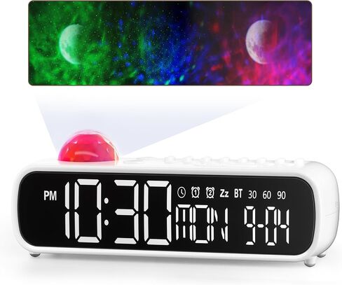Digital Alarm Clock for Bedroom, Large Display Digital Clock with Indoor Thermometer Hygrometer, Automatic & Touch Backlight, Adjustable Brightness, Compact for Bedside in Saudi Arabia
