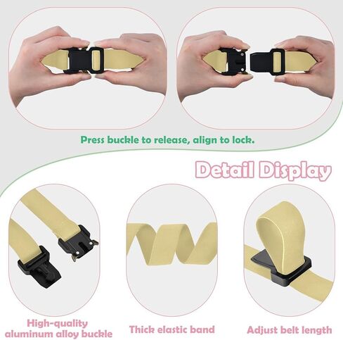 Warm Yellow Kids Elastic Belts for Boys Girls, Adjustable Stretch Belt with Metal Buckle for Baseball Golf in Saudi Arabia