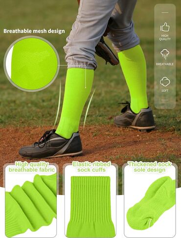 Gnidio 2 Pairs Baseball Socks and Belt Cotton Adjustable Youth Baseball Softball Socks Belt for Boys Girls in Saudi Arabia