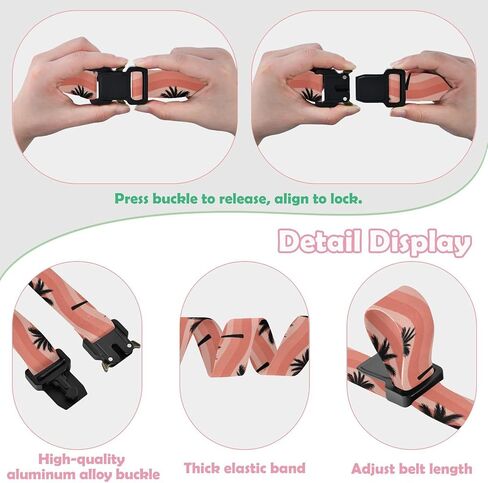 Tropical Palm Tree Kids Elastic Belts for Boys Girls, Adjustable Stretch Belt with Metal Buckle for Baseball Golf in Saudi Arabia