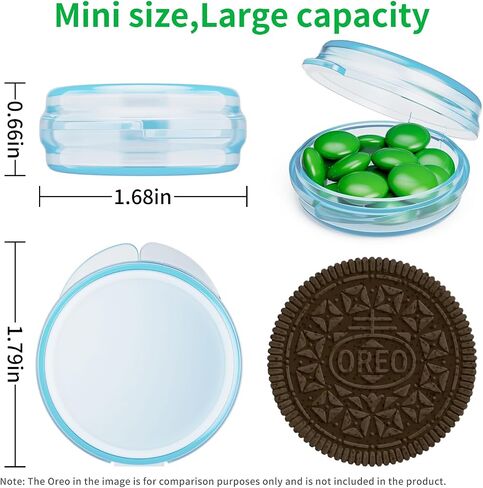 Small Pill Case, 6 Pcs Pill Box for Purse Travel Pill Container Portable Daily Medicine Pill Organizer Travel Pill Case for Medication Fish Oil Vitamin Supplement in Saudi Arabia