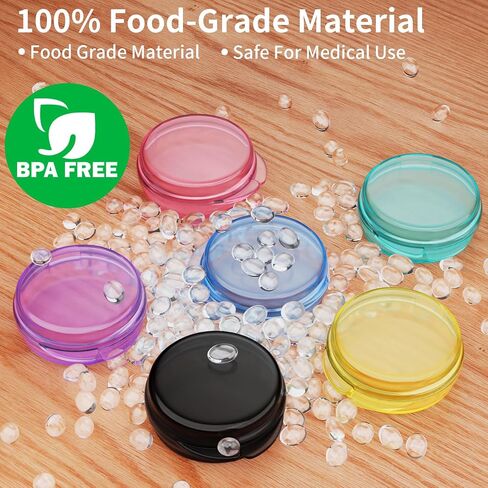 Small Pill Case, 6 Pcs Pill Box for Purse Travel Pill Container Portable Daily Medicine Pill Organizer Travel Pill Case for Medication Fish Oil Vitamin Supplement in Saudi Arabia