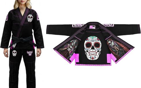 زي Raven Fightwear النسائي La Calavera Catrina البرازيلي Jiu Jitsu موحد ممتاز BJJ Gi in Kuwait