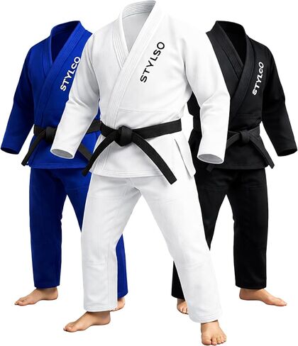 Bjj Gi For Men, Kimono Brazilian Jiu Jitsu Gi with Preshrunk Fabric and Free Belt, IBJJF in Saudi Arabia