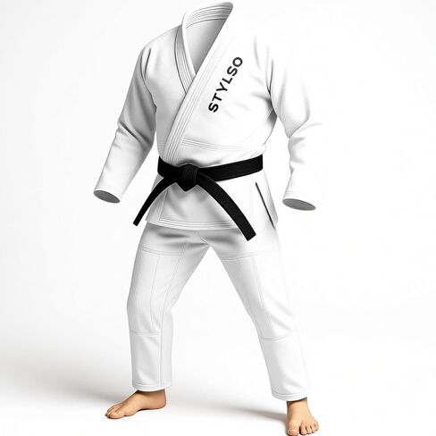 Bjj Gi For Men, Kimono Brazilian Jiu Jitsu Gi with Preshrunk Fabric and Free Belt, IBJJF in Saudi Arabia