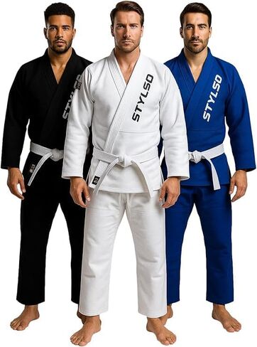 Bjj Gi For Men, Kimono Brazilian Jiu Jitsu Gi with Preshrunk Fabric and Free Belt, IBJJF in Saudi Arabia