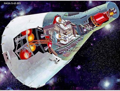 Wee Blue Coo Drawing Nasa 1965 Project Gemini Unframed Wall Art Print Poster Home Decor Premium in Kuwait