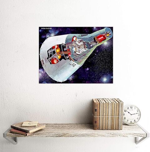 Wee Blue Coo Drawing Nasa 1965 Project Gemini Unframed Wall Art Print Poster Home Decor Premium in Kuwait