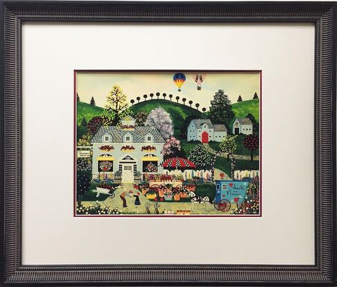 Jane Wooster Scott "A Profusion Posies Newly Custom Framed SERIGRAPH Art Americana Framed Size is Approx. 17" x 19.5" Image Size is Approx. 8.5" x 11" in Kuwait