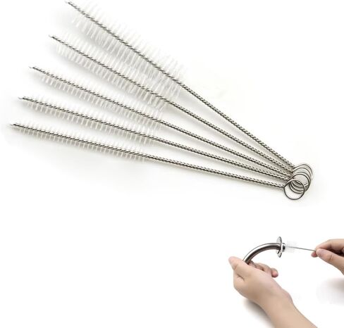 5 Pack Tracheostomy Cleaning Brushes with Nylon Bristles Trach Brush Trach Tubes Straw Brush Cleaner for Cleaning Tracheostomy Tube Trachea Cuffless Inner Cannula Tracheotomy Laryngectomy in Saudi Arabia