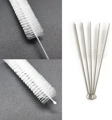 5 Pack Tracheostomy Cleaning Brushes with Nylon Bristles Trach Brush Trach Tubes Straw Brush Cleaner for Cleaning Tracheostomy Tube Trachea Cuffless Inner Cannula Tracheotomy Laryngectomy in Saudi Arabia