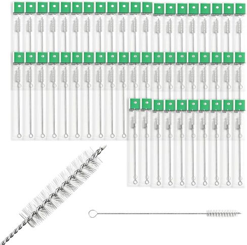 50 Pcs Tracheostomy Cleaning Brushes, 7.8 Inch Bendable Trach Tube Brush with Nylon Bristles (10mm/0.3in Diameter) for Tracheostomy Supplies Cleaning Pipe, and Tubes in Kuwait