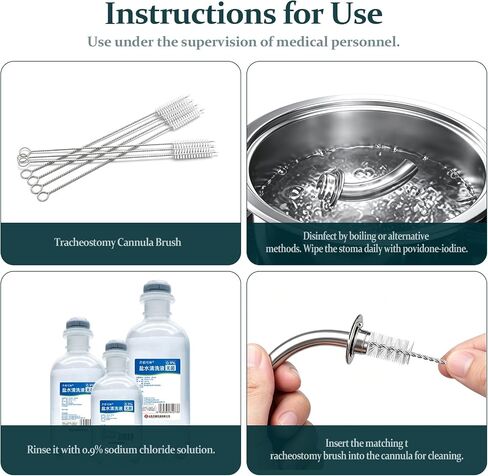 50 Pcs Tracheostomy Cleaning Brushes, 7.8 Inch Bendable Trach Tube Brush with Nylon Bristles (10mm/0.3in Diameter) for Tracheostomy Supplies Cleaning Pipe, and Tubes in Kuwait