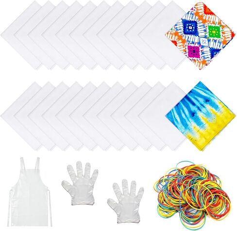 20/60Pcs White Bandanas Bulk for Tie Dye, 22"x22" Thickened Cotton White Bandana DIY in Saudi Arabia