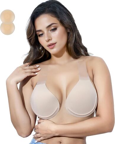 Sticky Push Up Bra for Large Breasts – Invisilift Plus Size Strapless Backless Adhesive Silicone Bra in Saudi Arabia