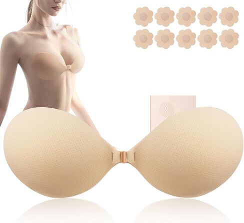 Sticky Adhesive Bra Push Up Strapless Invisible Lift Backless Bra for Women in Saudi Arabia
