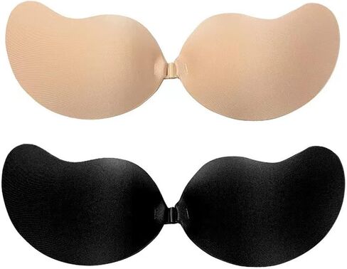 Super Sticky Push Up Bras Strapless Backless Breast Lift Bras for Women Wedding Dresses Reusable in Saudi Arabia
