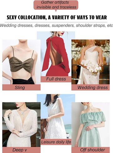Super Sticky Push Up Bras Strapless Backless Breast Lift Bras for Women Wedding Dresses Reusable in Saudi Arabia