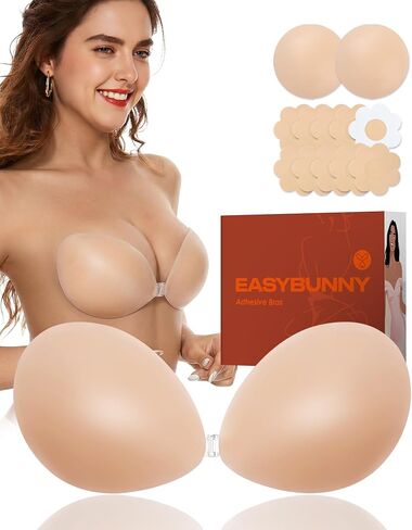 2026 Silicone Sticky Bra Strapless Invisible Push Up Adhesive Reusable for Backless Dress with Pasties Kit in Saudi Arabia