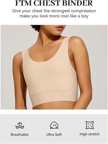 Chest Binder, FTM Chest Compression Bra for Large Breasts, Women's Comfort Top in Kuwait