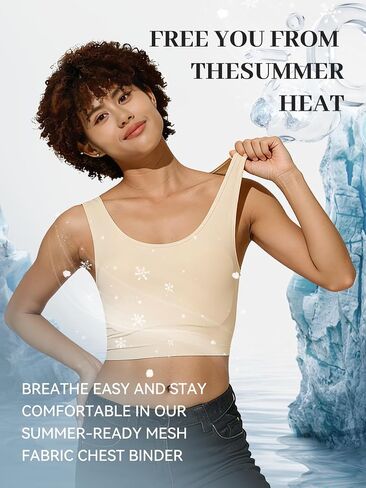 Chest Binder, FTM Chest Compression Bra for Large Breasts, Women's Comfort Top in Kuwait