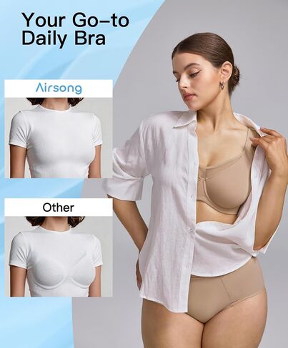 Women's Minimizer Bra Full Coverage Unlined Underwire Support for Large Bust High Back Coverage Daily Bra 34C-40F in Kuwait