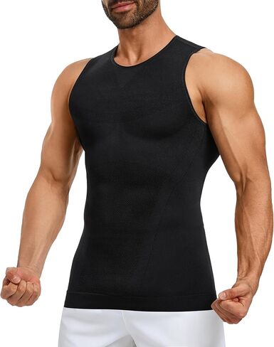 TAILONG Mens Compression Shirt Seamless Slimming Undershirt for Tummy Control & Gynecomastia Hide Chest Bulge Body Shaper in Kuwait