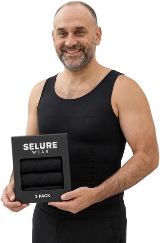 Shaping Tank Men 2.0 - Compression Shirt Slimming Body Shaper Vest, Breathable Stretch Undershirt in Kuwait