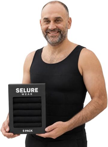 Shaping Tank Men 2.0 - Compression Shirt Slimming Body Shaper Vest, Breathable Stretch Undershirt in Kuwait