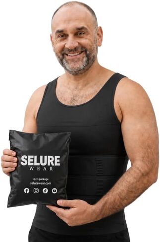 Shaping Tank Men 2.0 - Compression Shirt Slimming Body Shaper Vest, Breathable Stretch Undershirt in Kuwait