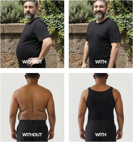 Shaping Tank Men 2.0 - Compression Shirt Slimming Body Shaper Vest, Breathable Stretch Undershirt in Kuwait