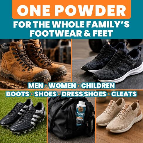 Uncle Todd's 3-in-1 Foot Powder - Controls Sweat, Removes Odor & Keeps Feet Cool - Talc-Free Shoe Deodorizer (7oz) - Fast Acting Foot Powder for Smelly feet for Men, Women, Athletes - Made in USA in Saudi Arabia