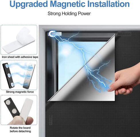 100% Magnetic Black Out Window Cover 157" x 58" Blackout Blinds No Drill, Portable Black Out Shades Blackout Curtains for Bedroom,RV,Nursery,Media Room with Strong Magnets in Saudi Arabia