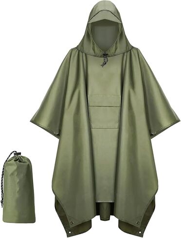 Women Raincoat Kapuzen-Regenmantel Unisex, Poncho mit Tasche, wasserdicht und leicht, ideal für Wandern in Saudi Arabia