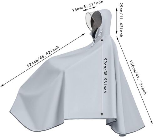 Bicycle Rain Poncho with Hood for Full Coverage and Protection in Saudi Arabia