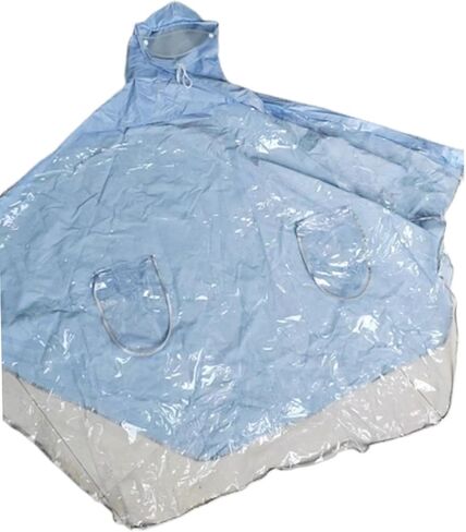 Motorcycle Raincoat Long Full Body Rain Poncho PVC with Transparent and Mirror Covers suitable for camping in Saudi Arabia