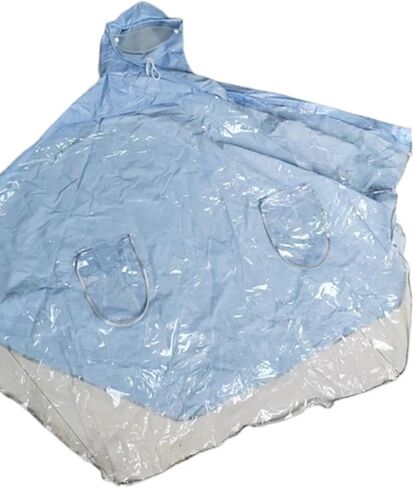 Motorcycle Raincoat Long Full Body Rain Poncho PVC with Transparent and Mirror Covers suitable for camping in Saudi Arabia