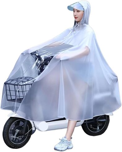 Women Raincoat Einzelner transparenter Regenmantel für Frauen, speziell für Fahrrad, E-Bike, lang und einteilig in Saudi Arabia