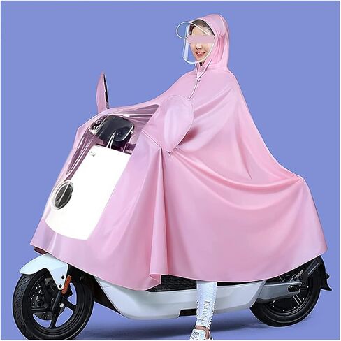 Cycling Raincoat, Windproof Rain Cape,Cover : Pink, Si in Kuwait