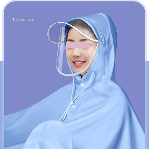 Cycling Raincoat, Windproof Rain Cape,Cover : Pink, Si in Kuwait