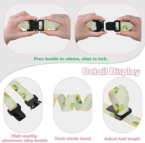Yellow Lemons Kids Elastic Belts for Boys Girls, Adjustable Stretch Belt with Metal Buckle for Baseball Golf in Saudi Arabia