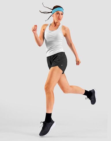 Soothfeel Women's 5" Running Athletic Shorts with Zipper Pockets Quick Dry High Waisted Workout Shorts for Women No Liner in Kuwait