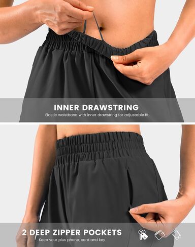 Soothfeel Women's 5" Running Athletic Shorts with Zipper Pockets Quick Dry High Waisted Workout Shorts for Women No Liner in Kuwait