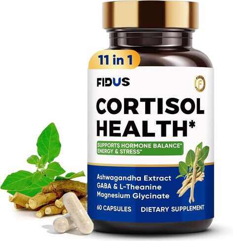 Fidus Cortisol Lowering Supplement – Cortisol Cleanse for Men, High Cleanse Supplements for Men & Women, Daily Wellness Formula, One Capsule Daily, USA Made, 60 Capsules in Saudi Arabia